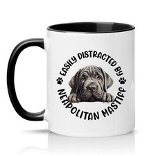 Easily Distracted By Neapolitan Mastiff Unisex 11oz Ceramic Mug Dog Lovers Gift