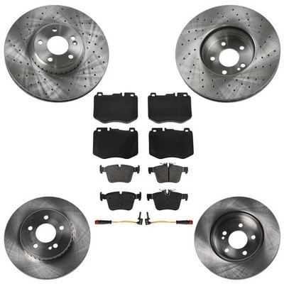 Disc Brake Rotors & EPS Pads For Mercedes Benz C300 AMG Sport Package 2015-2021