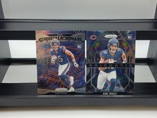 Rome Odunze 2024 Prizm Rookie Fireworks & Prizmatic RC Bears 2 Card Lot J3