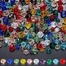 1000 Pcs Glass Beads Bulk Assorted Crystal Beads for Jewelry Making Colorful ...
