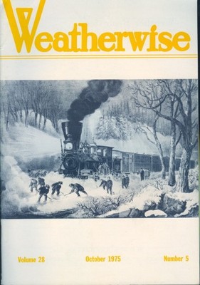 1975 Weatherwise Magazine:  American Railroad Scene - Snowbound Vol. 28 - No. 5