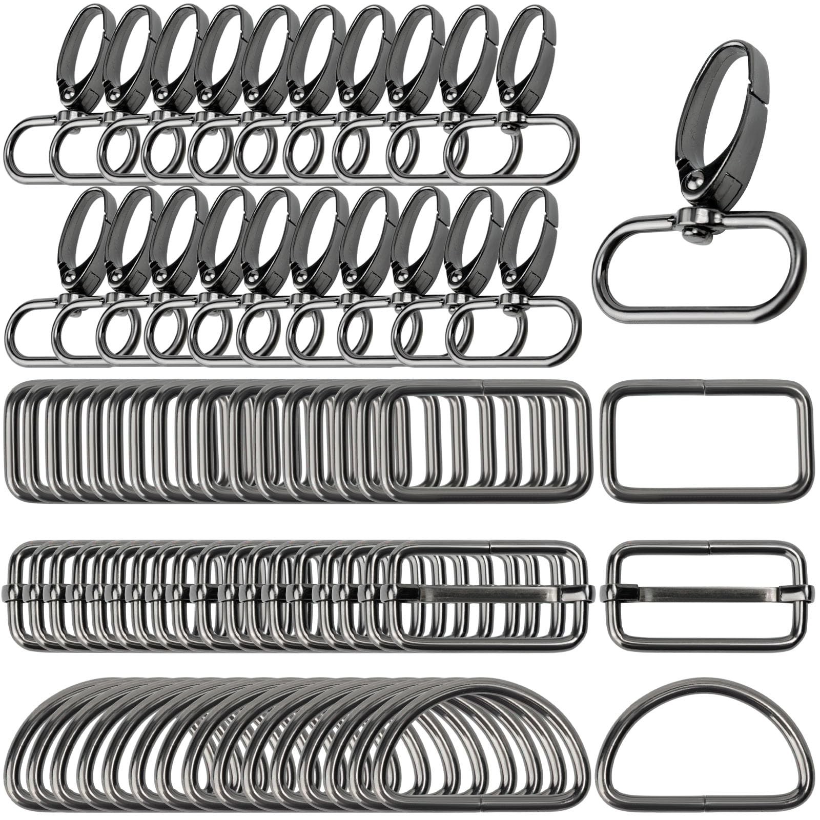 Mousqueton sac à main en acier pivotant, 100 attaches de couture et mercerie anti-torsion