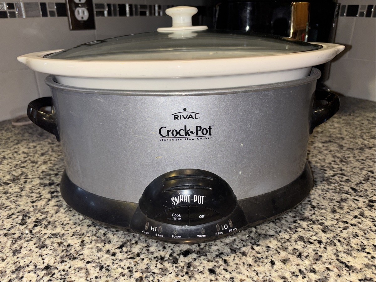 Rival Crock-Pot 3860 Smart-Pot 6 Qt White Digital Slow Cooker