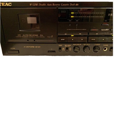 TEAC W-525R Dual Double Auto Reverse Cassette Deck Powers On Read