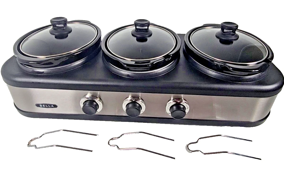 Bella Three 1.5 Qt Slow Cookers With Three Lids Model YDE-1110B
Opens in a new window or tab