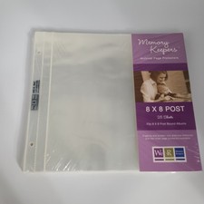 We R Memory Keepers 8x8 Post Bound Page Archival Page Protectors 2 Hole Spacing