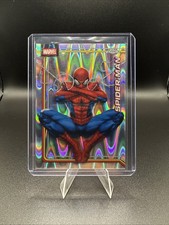 2026 Topps Chrome Marvel #163 Spiderman Raywave Base Card Parallel