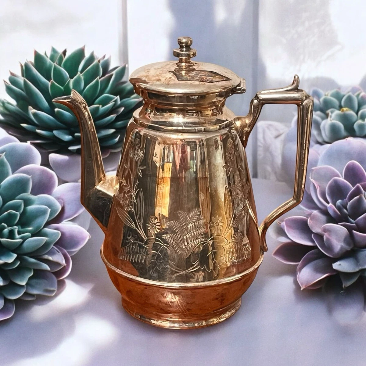 Quadruple Plate In Antique Us Silver-Plated Teapots, Coffee Pots