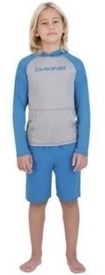 Dakine Swim Boys 2-piece Swim Set~NWT~Small~ Rash Guard UPF 30+~Teal & Gray~$38