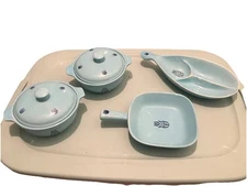 4 Piece Blue Tulip Cronin Oven Ware Individual Casserole Dishes