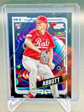 2024 Topps Cosmic Chrome ANDREW ABBOTT RC Black Refractor 05/10 #41 Reds