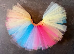 Multicoloured Rainbow Mermaid Unicorn Cake Smash Tutu Skirt Age 0 10 Years Ebay