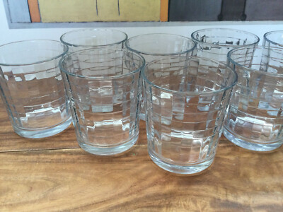 Pasabahce Scotch 10 Old Fashioned Clear Optic WindowPane Glass NEW 