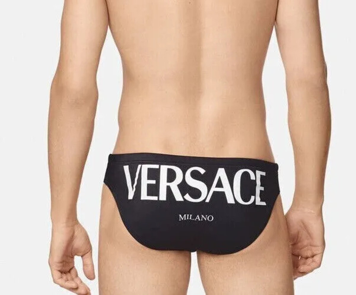 VERSACE MILANO 'Big Logo' Bikini Bathing Swim Suit / Briefs 4 IT M