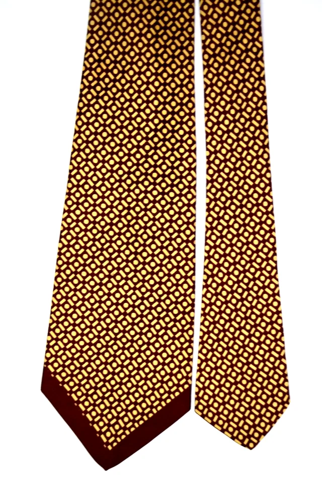 Галстук винтажный Bond 30-х 40-х годов Butterscotch сломанный бриллиант Peg фуляр галстук 51 x 3,75" - Изображение 3 из 4