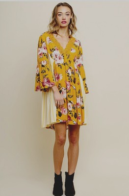 mustard beach dress