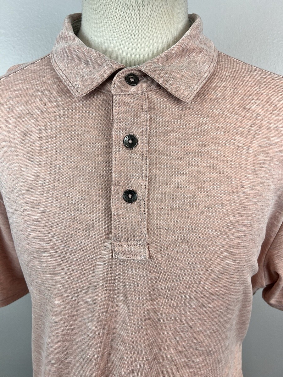 Lot Of Tommy Bahama Men's Gray Salmon Short Sleeve Polo Shirts