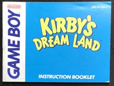 Kirby's Dream Land Gameboy, 1992 Adventure Videogame Bubble Cats MANUAL ONLY