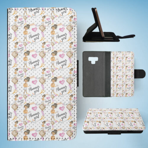 SAMSUNG GALAXY NOTE 9 FLIP CASE WALLET COVER|PLANNER GIRL PATTERN - Picture 1 of 10
