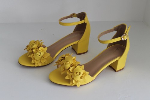yellow floral sandals