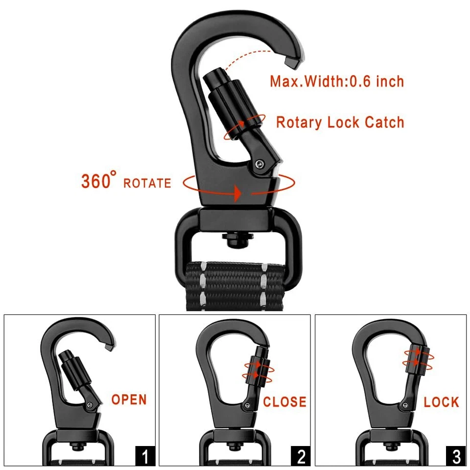 Correa corta de 10 pulgadas para perros grandes con mosquetón de bloqueo y acolchado H... Foto 3 de 4