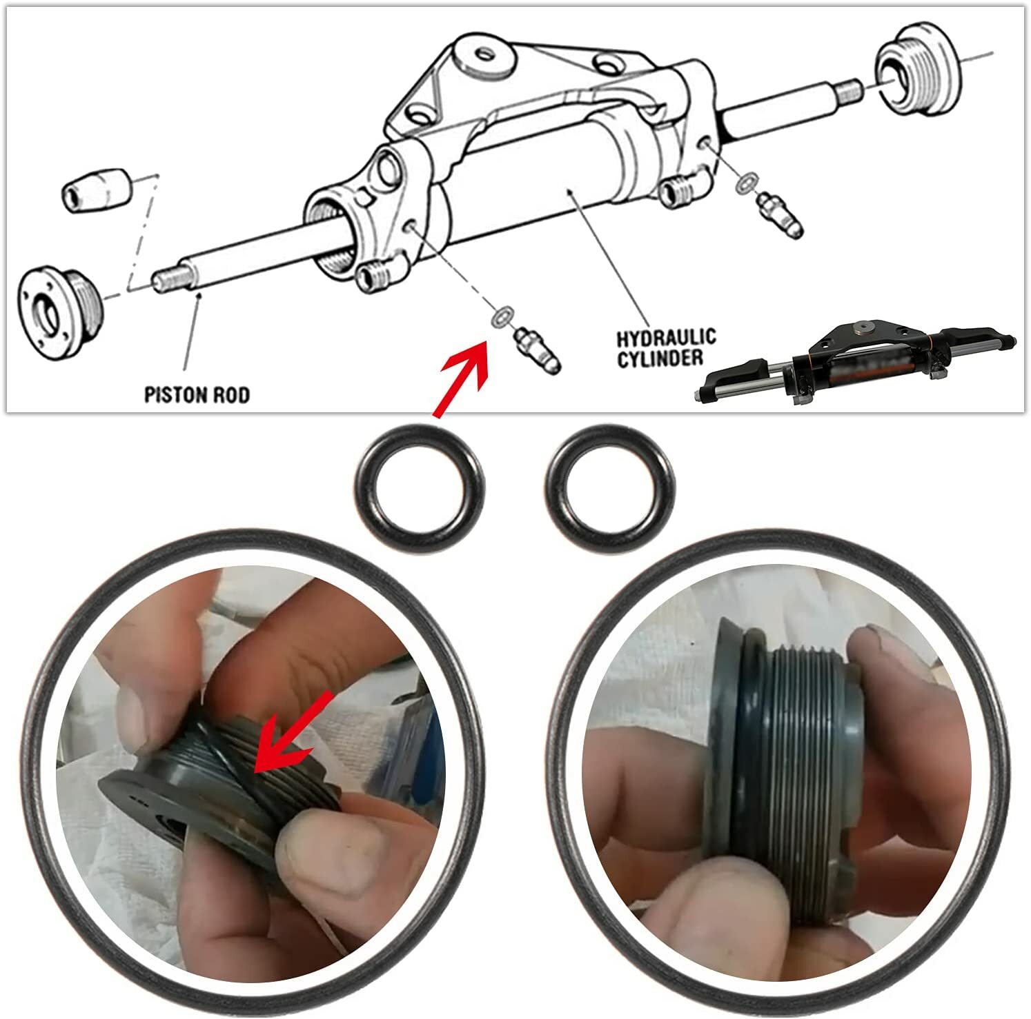 For Seastar Teleflex Steering Cylinder replacement seal kit HC5345
