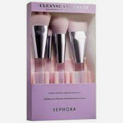 Sephora Limited Edition Cleanse and Treat 4 Piece Synthetic Brush Set