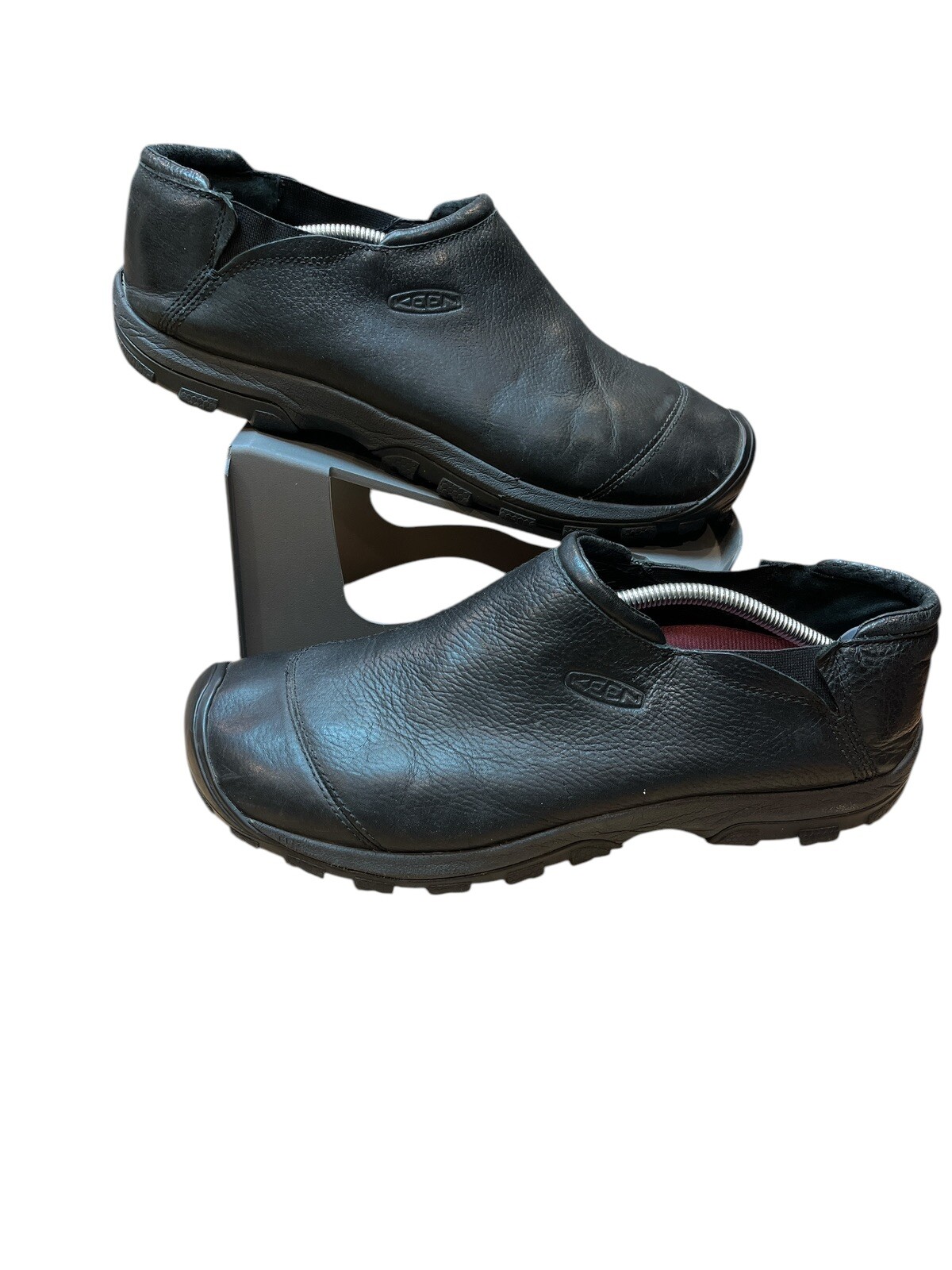 Keen Mens Austin Leather Clog Slip On Work Shoes Size 13 Black Comfort