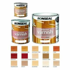 RONSEAL INTERIOR QUICK DRYING VARNISH SATIN GLOSS MATT 250ml 750ml or 2.5L