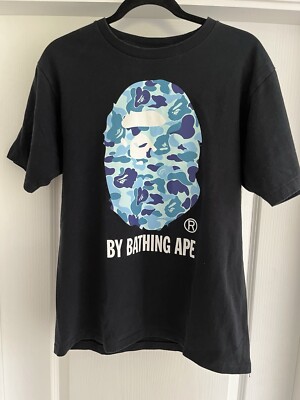 BAPE ABC camo big ape head tee black | eBay