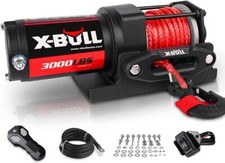 12V 3000LBS Electric Winch Synthetic Rope Electric Winch for Towing ATV/UTV