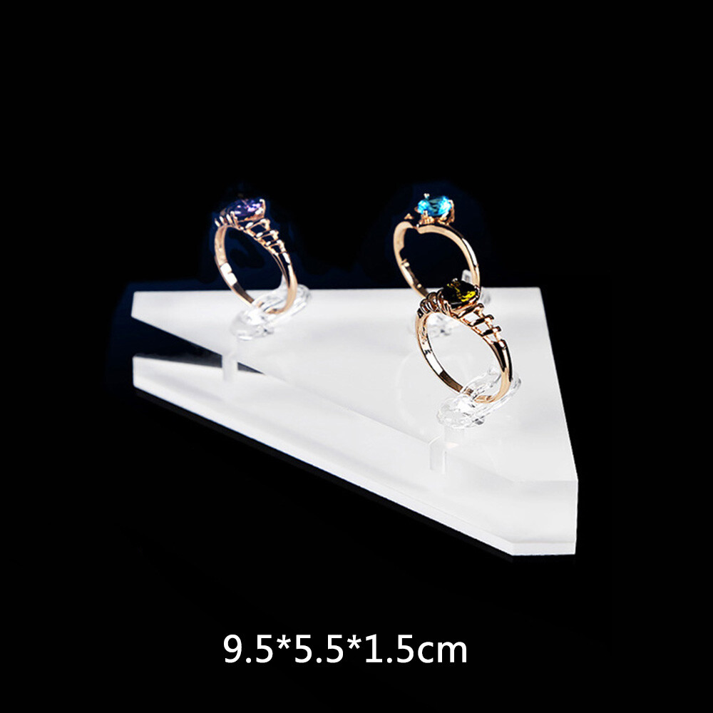 Acrylic Crystal Ring Display Stand Ring Holder Organizer Ring Case