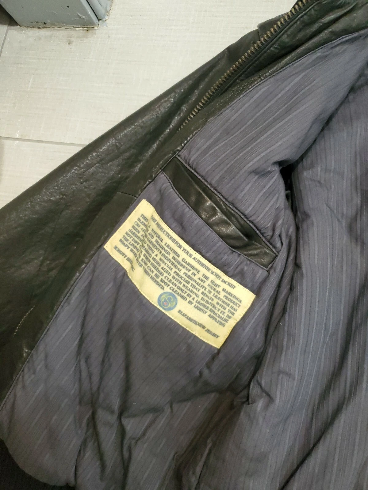 SCHOTT NYC LEATHER NEW  Vintaged JACKET RARE  Brown  w/tags Stunning sz Large  image 6