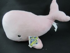 The Petting Zoo Plush pink whale dots w/ tag ribbed bottom stuffed animal