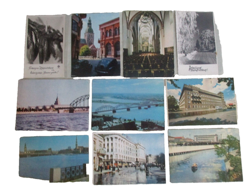 10 Latvia Postcards Posted and Unposted - Picture 1 of 12