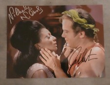 Nichelle Nichols William Shatner Enterprise Oryginalne autografy Uhura Kirk Pocałunek
