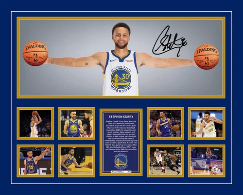 STEPHEN CURRY WINGS GOLDEN STATE WARRIORS SIGNED FRAMED LTD ED MEMORABILIA - Picture 5 of 5
