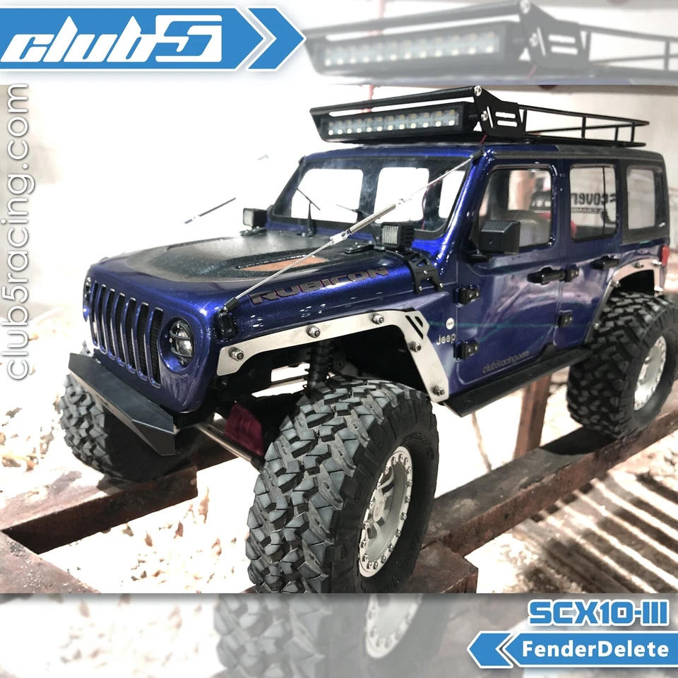 Fender Delete for SCX10 III Jeep JLU Wrangler ( Black Powder Coated Steel) - Image 4 of 4