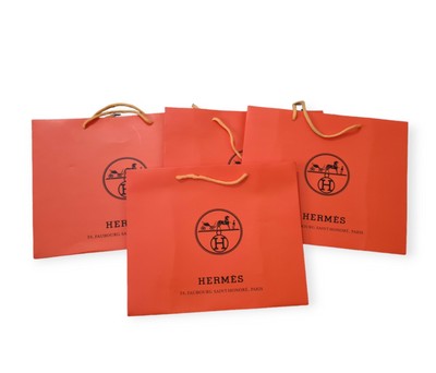 Hermes authentische Einkaufstasche x4 Tragetasche 12,5 Zoll x 10,5 Zoll x 4,5 Zoll
