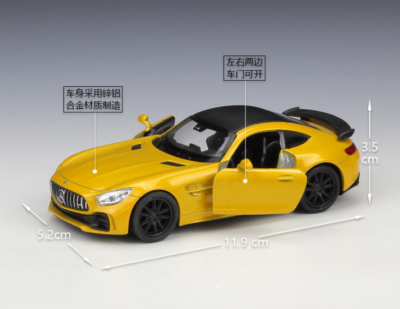 Welly 1:36 Mercedes Benz AMG GTR Diecast Pullback Model Car Boy