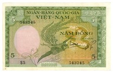 ND 1(955) South Vietnam Pick 2a 5 Dong (L3041)