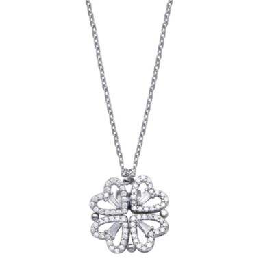 Catena di popcorn in argento sterling, Catena da 16 pollici
