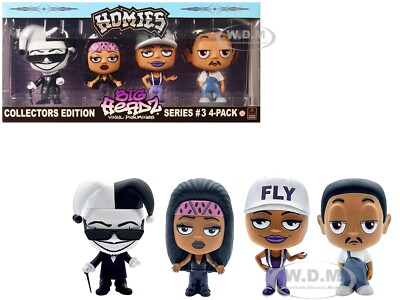 ''BIG HEADZ'' SERIES 3 COLLECTOR'S EDITION 4-PACK FIGURES BY HOMIES 20459