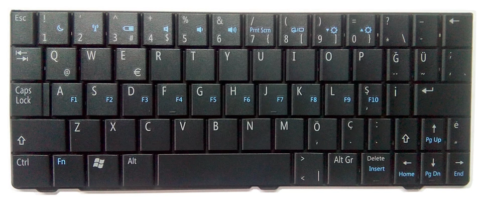 Teclado QWERTY TURCO DELL Inspiron 910 Mini 910 Vostro A90 /DE29-TUR Foto 2 de 3