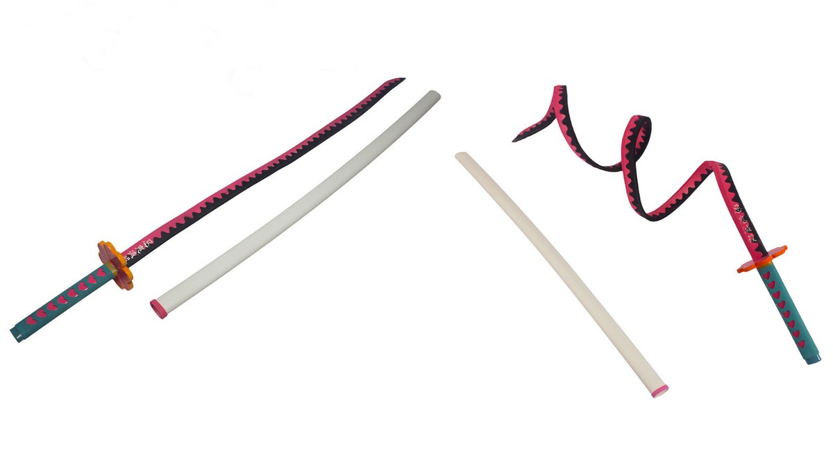 Mitsuri Kanroji Halloween Party Cosplay Costume PVC Weapon Sword