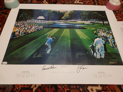 Masters Sunday in Augusta signed Arnold Palmer Jack Nicklaus JSA