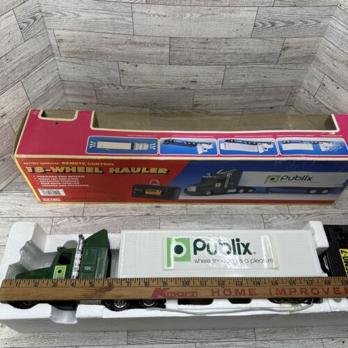 EZTEC Remote Control Semi Truck Publix 18-Wheel Hauler 18” Long Open Box Works - Picture 23 of 23