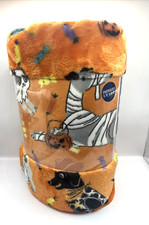 Big One Oversized Plush Scary Halloween Dogs Costume Throw Blanket 5'x6' Orange