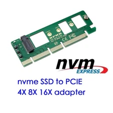 PCIe NVMe M.2 NGFF SSD to PCI-E PCI express 3.0 x4 x8 x16 adapter card new