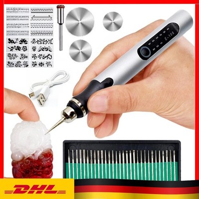 52 tlg Gravurstift Satz. Gravierstift Elektrische Graviergerät DIY Gravier Set